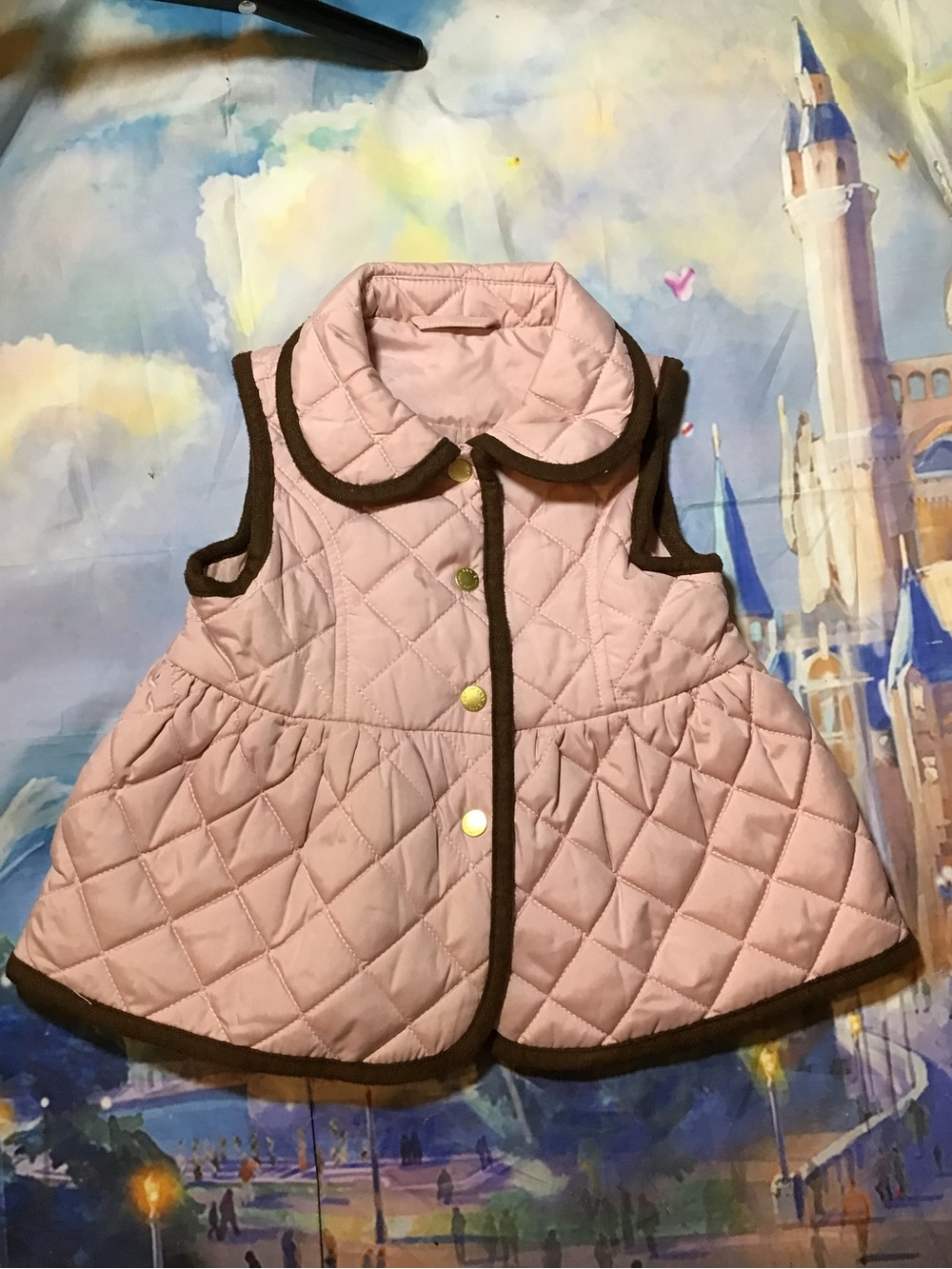 Janie and jack the quilted peplum vest size 2t -preowned